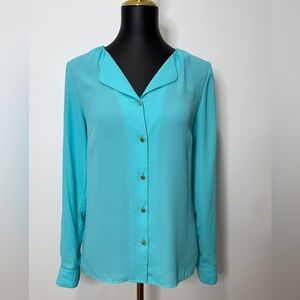 The Limited Aqua blue Button Down Women’s Shirt